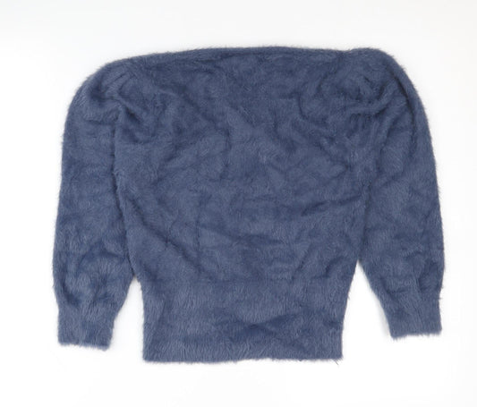 Womens UK Size L Zara Blue Pullover Jumper