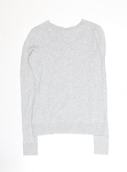 Bass Women's Grey XS Cotton Animal Print Pullover Jumper