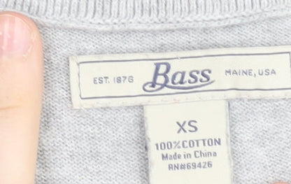 Bass Women's Grey XS Cotton Animal Print Pullover Jumper