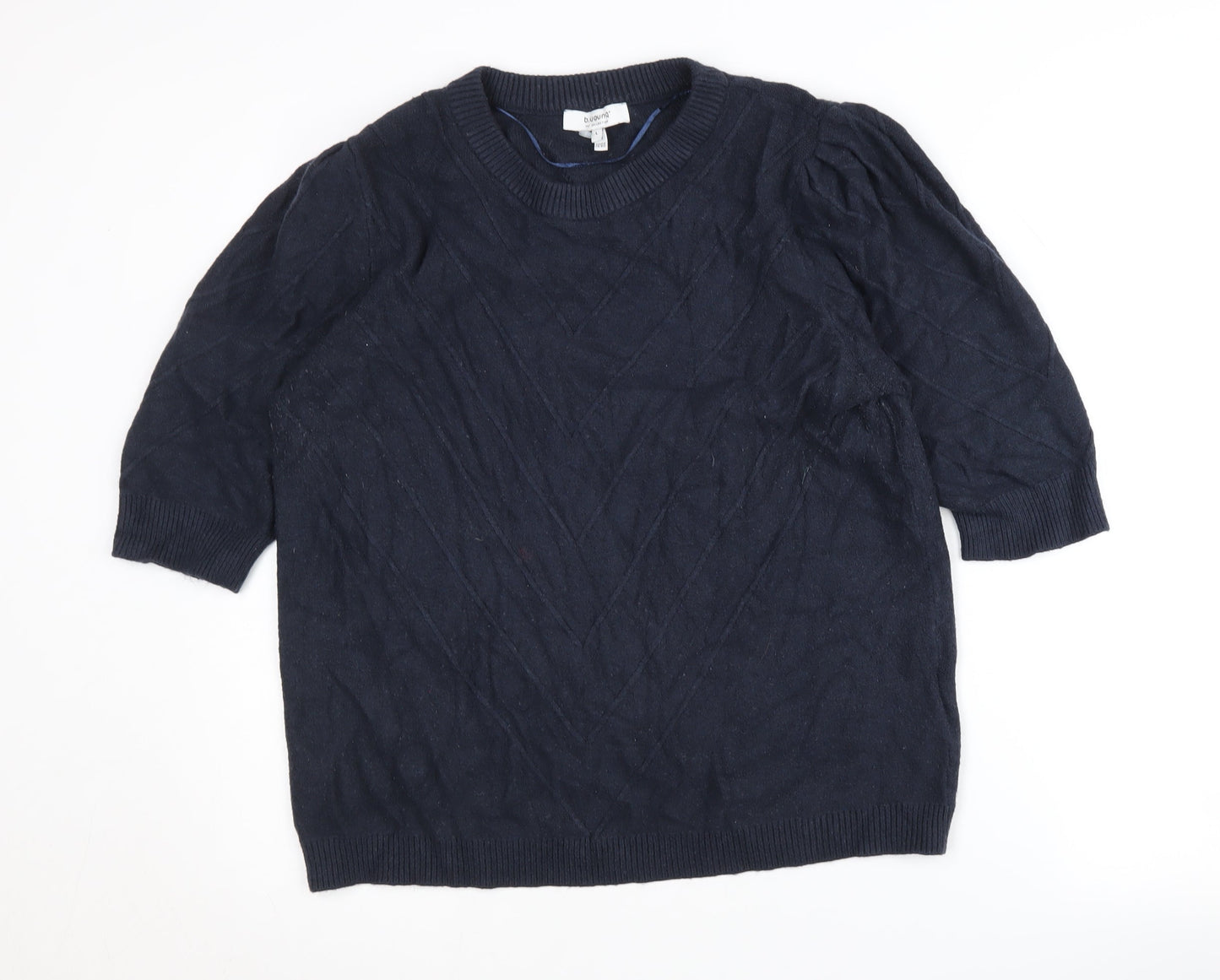 b.young Women's Blue Pullover Jumper, Size L, Casual Knit