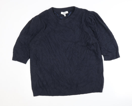 b.young Women's Blue Pullover Jumper, Size L, Casual Knit