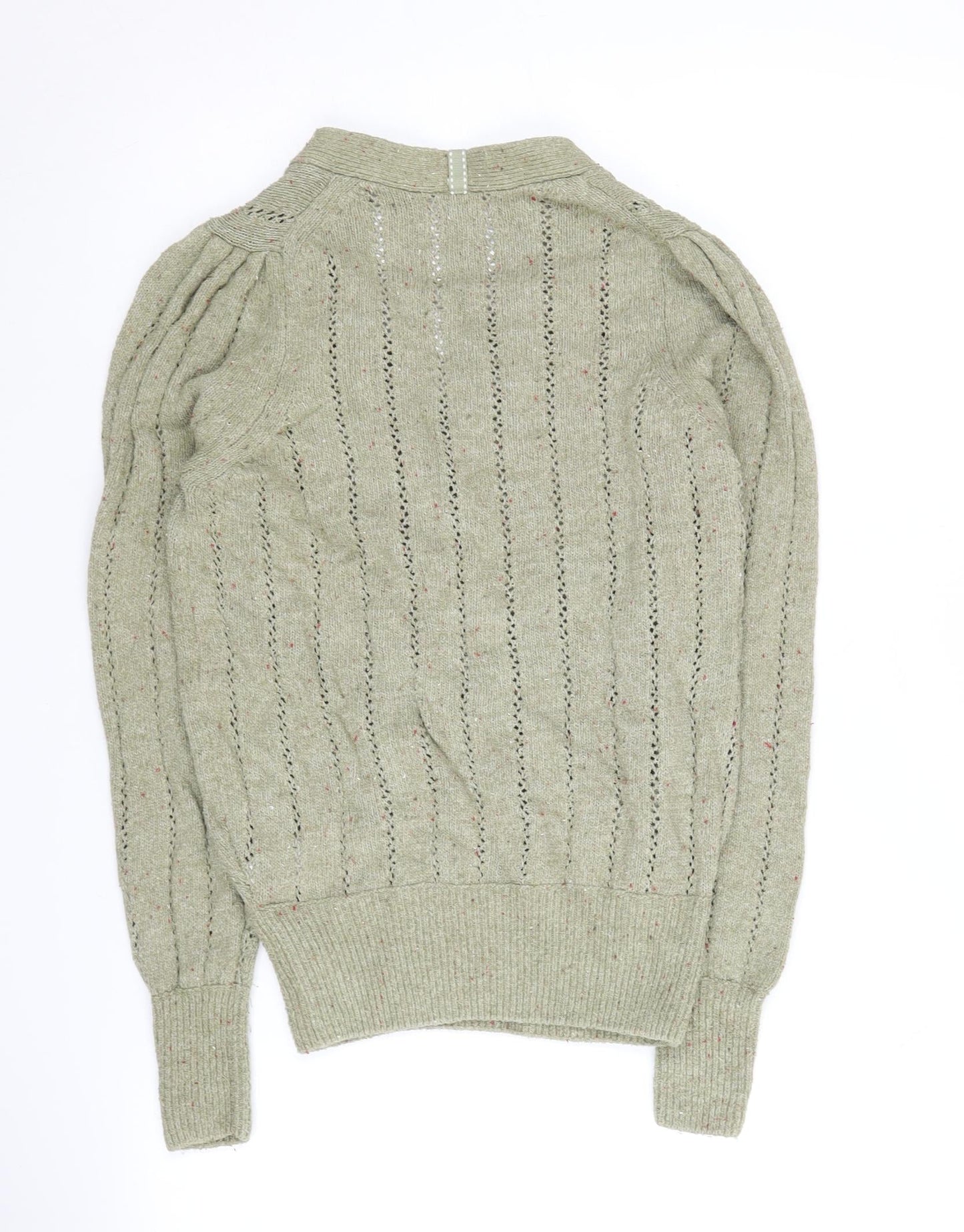 Womens UK Size 6 Marks and Spencer Green Henley Jumper