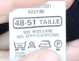 St Michael Men's Blue V-Neck Pullover Jumper Size M