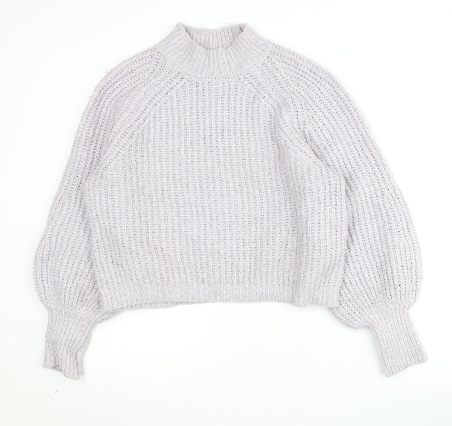Moon & Madison Women’s Grey Mock Neck Jumper, S