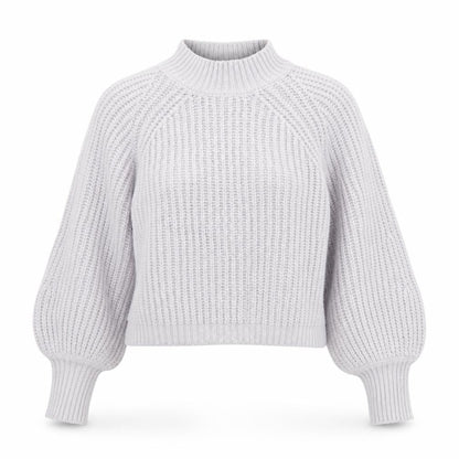 Moon & Madison Women’s Grey Mock Neck Jumper, S