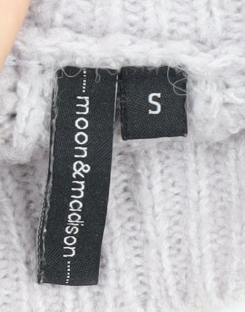 Moon & Madison Women’s Grey Mock Neck Jumper, S