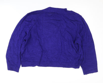 Womens UK Size M Bonmarché Blue Cardigan Jumper