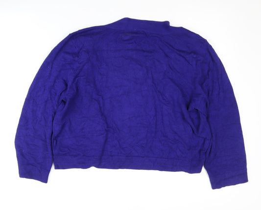 Womens UK Size M Bonmarché Blue Cardigan Jumper