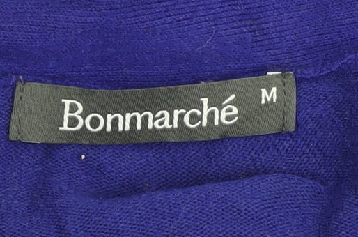 Womens UK Size M Bonmarché Blue Cardigan Jumper