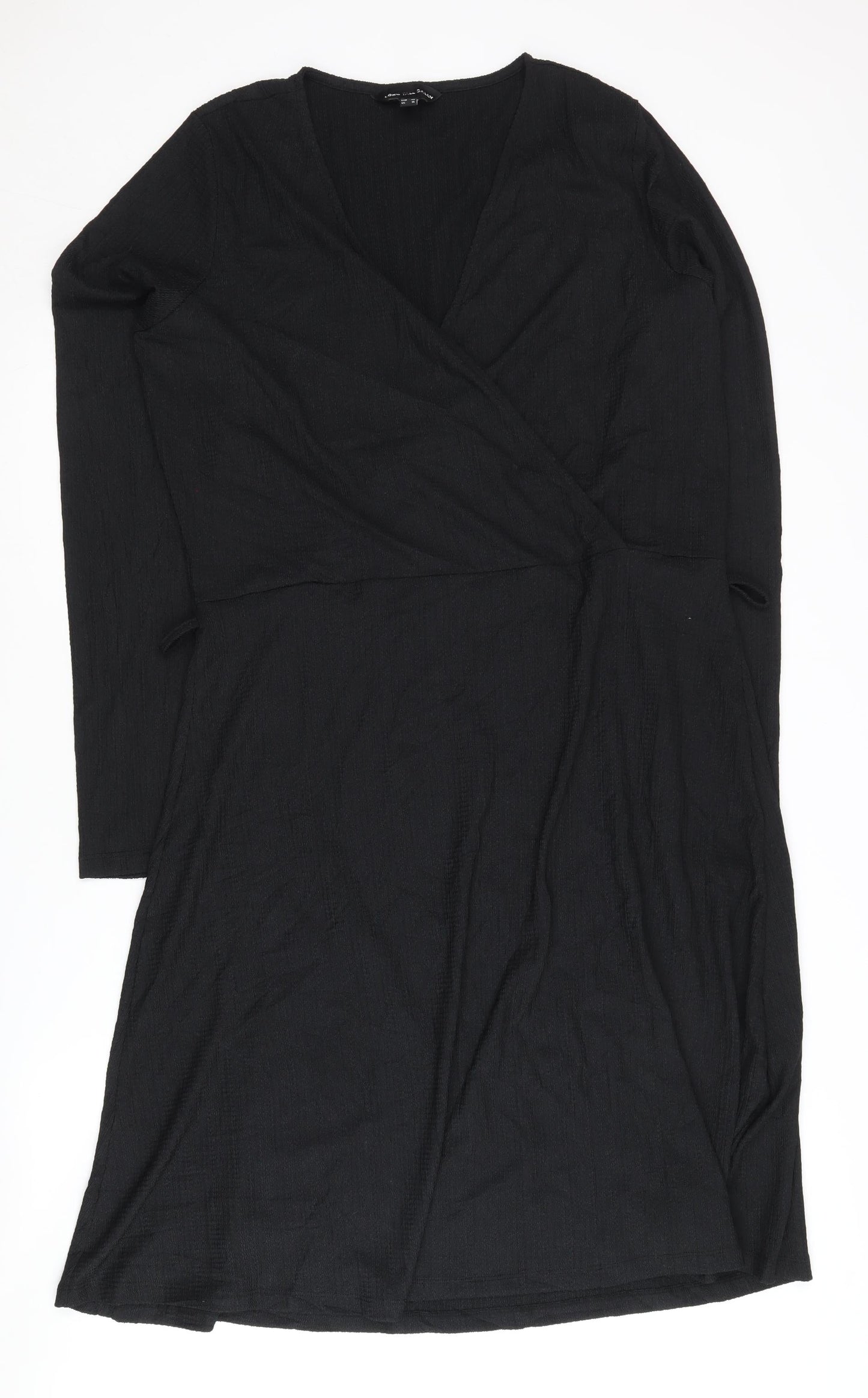Long Tall Sally Black V-Neck Dress, Size 18