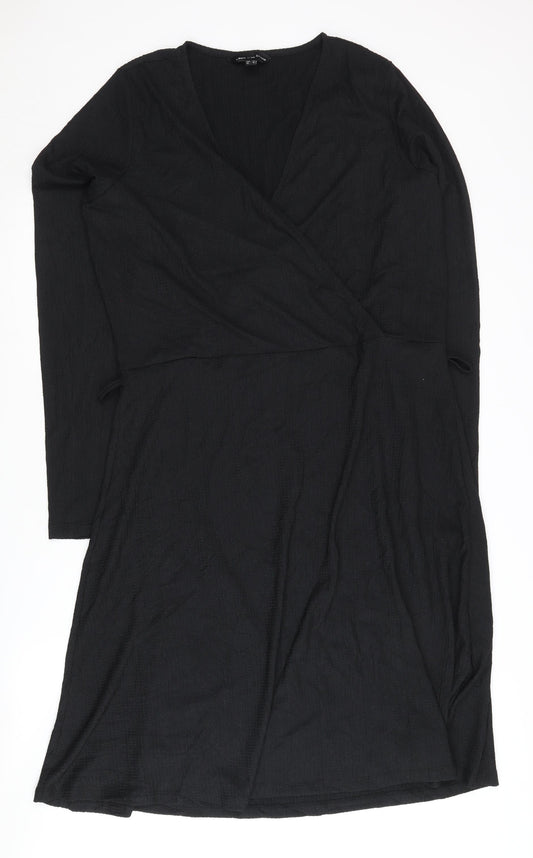 Long Tall Sally Black V-Neck Dress, Size 18
