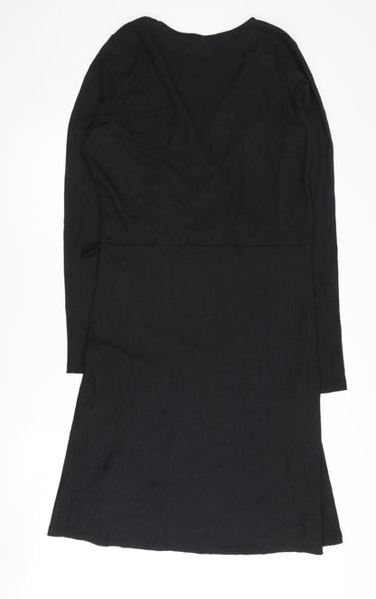 Long Tall Sally Black V-Neck Dress, Size 18