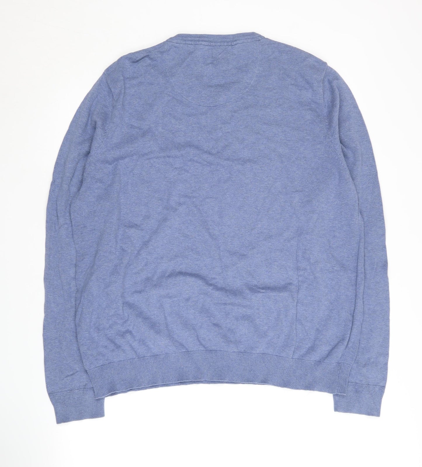 Threadbare Men's Blue V-Neck Pullover Jumper 2XL