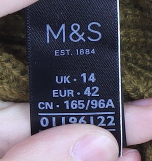 Womens UK Size 14 Marks and Spencer Brown Pullover Jumper