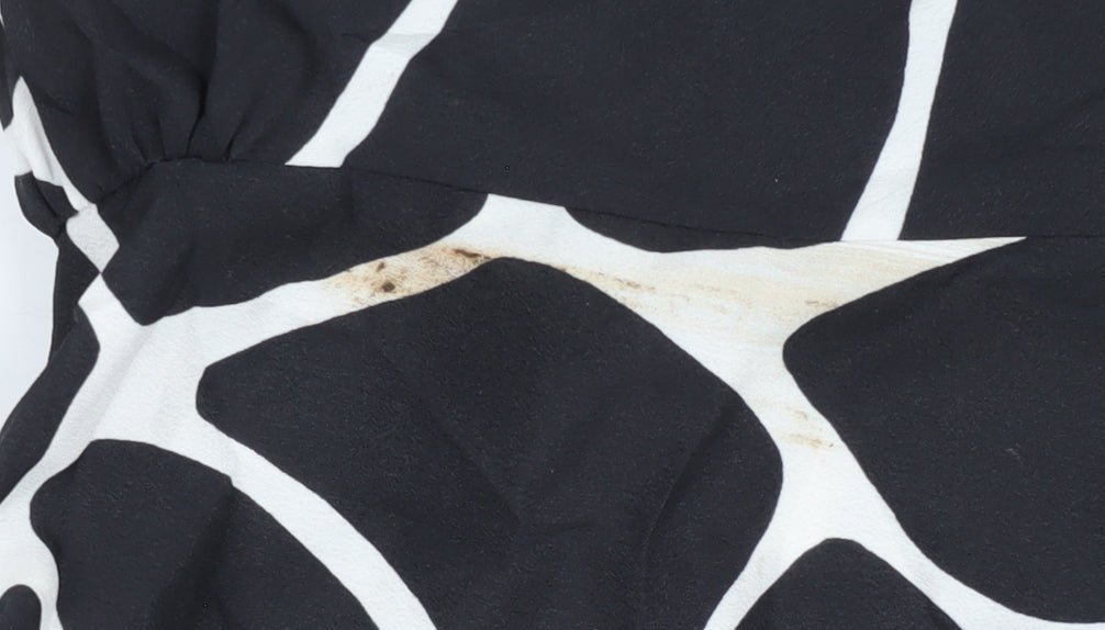 Next Women's Black Midi Wrap Dress Size 10