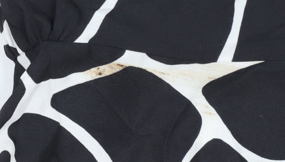 Next Women's Black Midi Wrap Dress Size 10