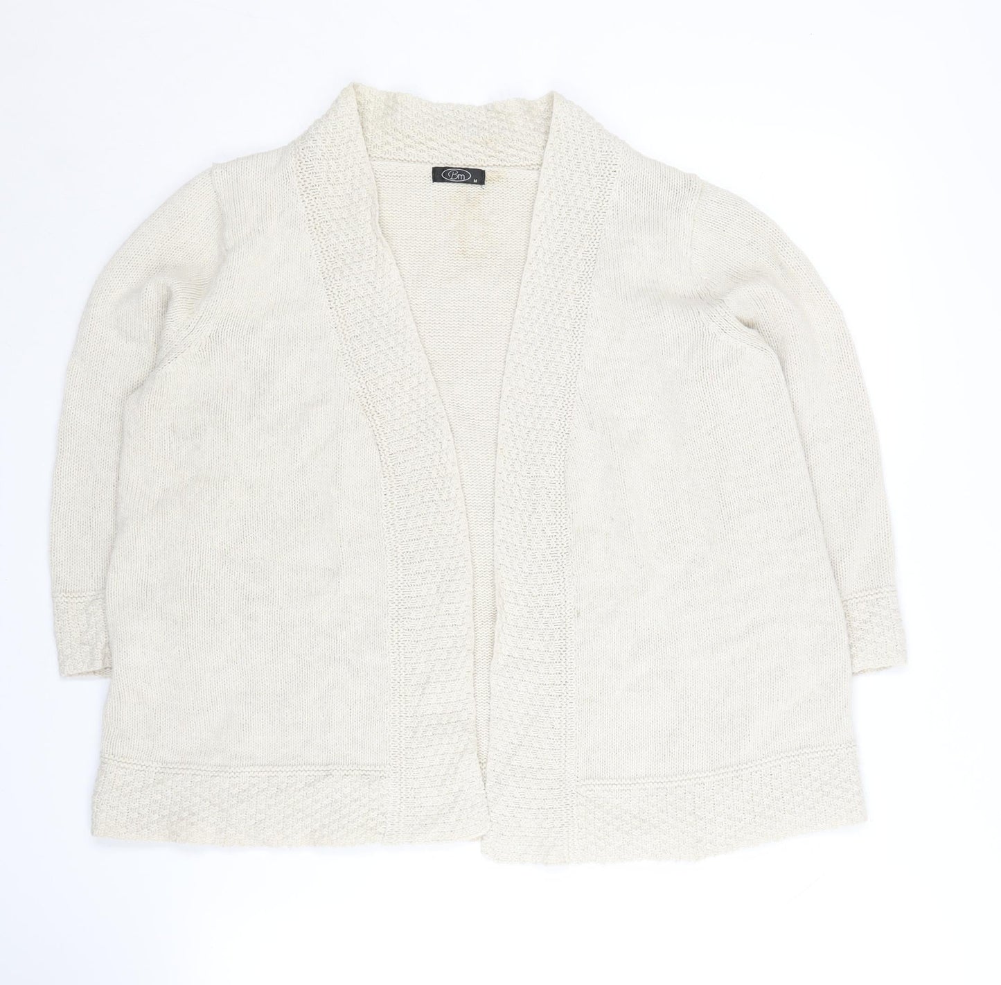 Womens UK Size M BM Beige Cardigan Jumper