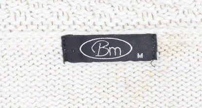 Womens UK Size M BM Beige Cardigan Jumper