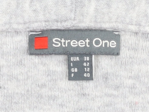 Womens UK Size 12 Street One Grey Cardigan Jumper