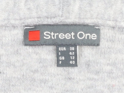 Womens UK Size 12 Street One Grey Cardigan Jumper