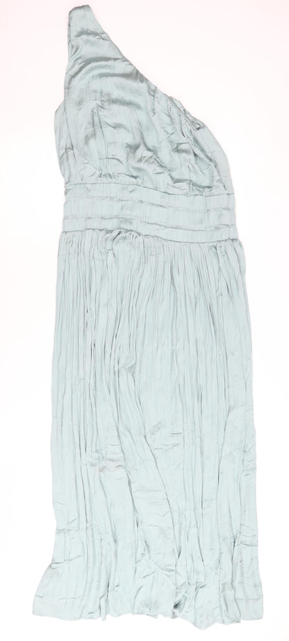 Next Women's Green One Shoulder Dress, Size 14