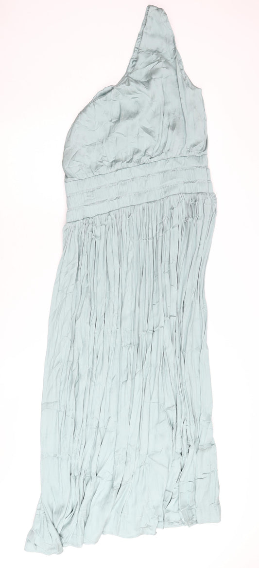 Next Women's Green One Shoulder Dress, Size 14