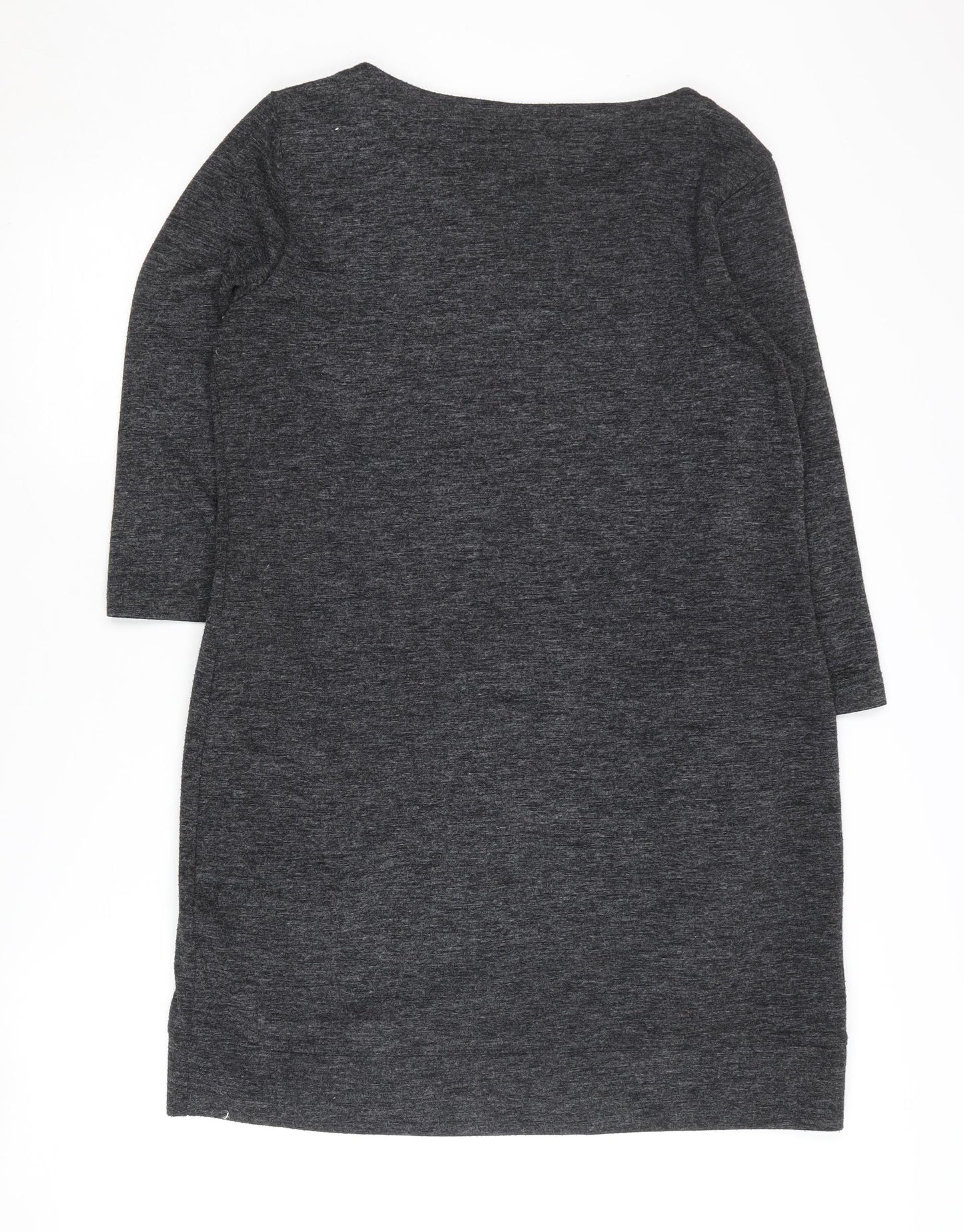 Adrienne Vittadini Women's Grey Knit Dress L