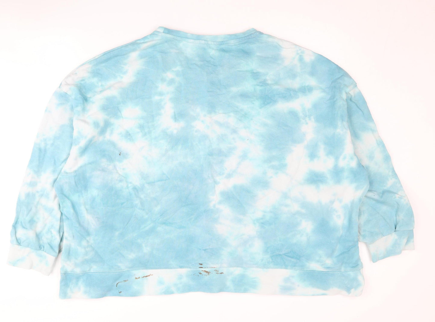 Dunnes Women's Blue Tie-Dye Pullover Sweatshirt 2XL