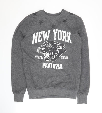 BCK & HRSY Men's Grey Graphic Sweatshirt S
