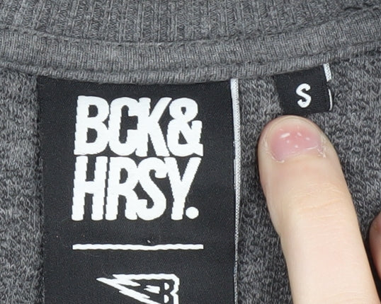 BCK & HRSY Men's Grey Graphic Sweatshirt S