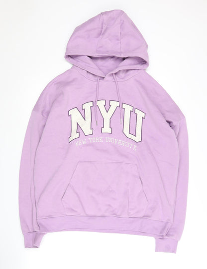 NYU Unisex Adults Purple Pullover Hoodie S