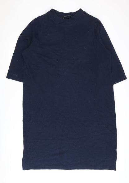 Marks and Spencer Blue High Neck Dress - Size 16 Women