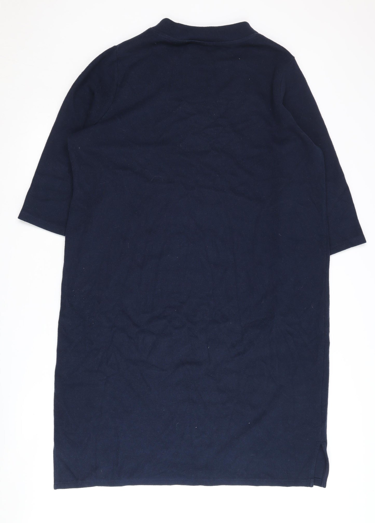 Marks and Spencer Blue High Neck Dress - Size 16 Women
