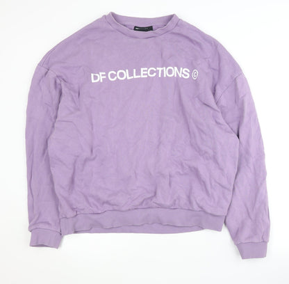 Womens UK Size L ASOS DESIGN Purple Pullover Sweatshirt