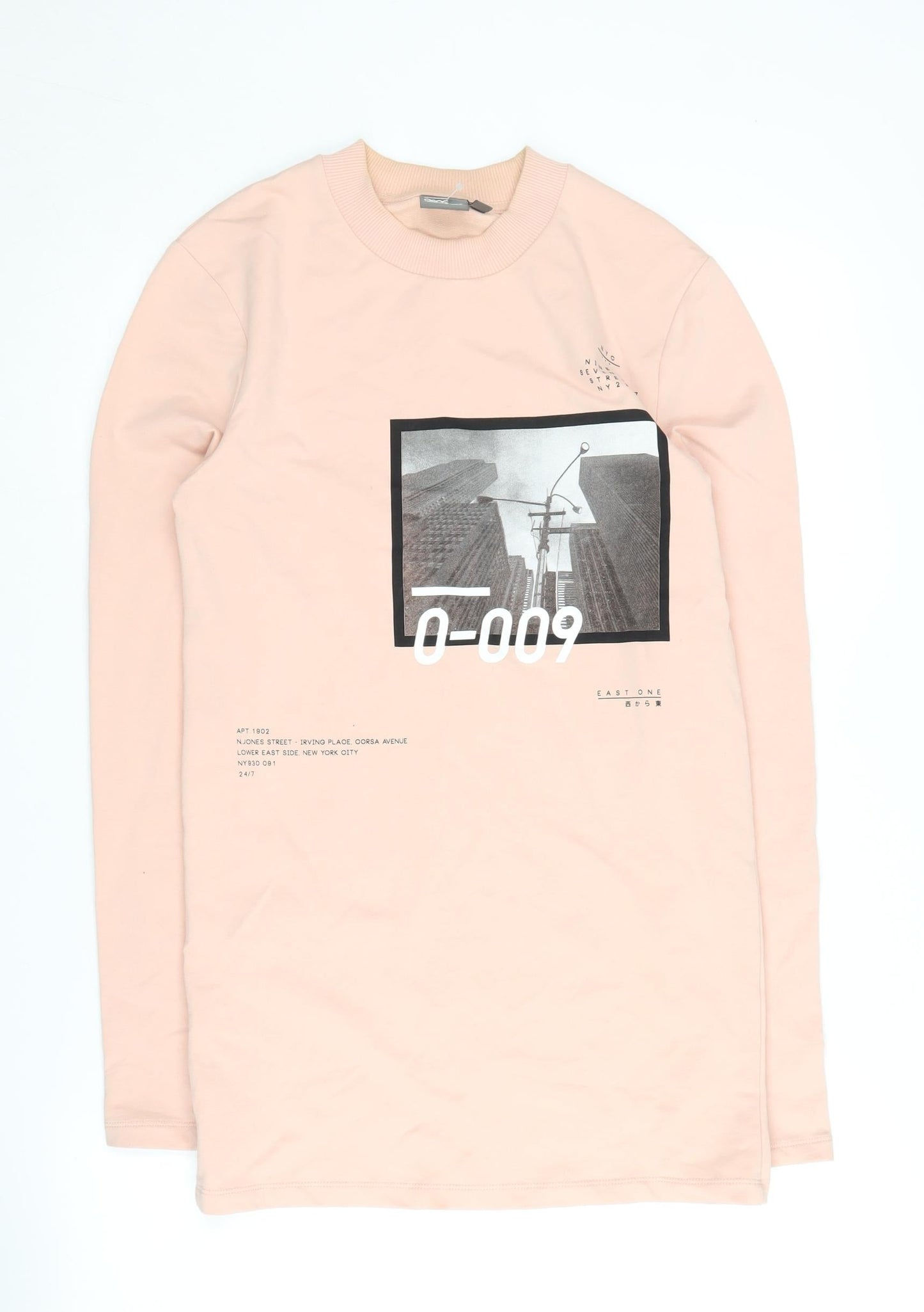Womens UK Size XS ASOS Pink Pullover Sweatshirt