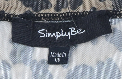 Womens UK Size 18 Simply Be Multicoloured Basic Blouse