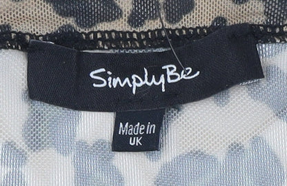 Womens UK Size 18 Simply Be Multicoloured Basic Blouse