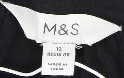 Marks and Spencer Women Black Skirt, Size 12