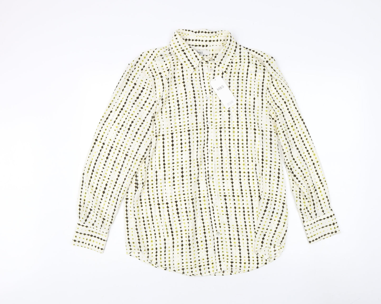 Marks and Spencer Women's Multicoloured Button-Up Shirt