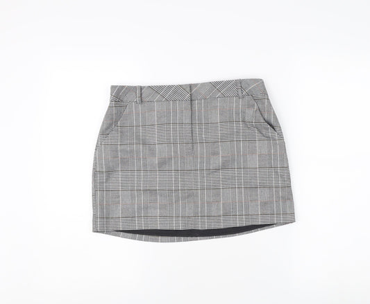 Miss Selfridge Women's Grey Check Pencil Skirt UK 10