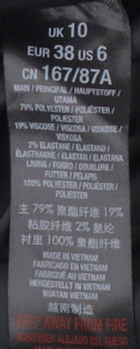 Miss Selfridge Women's Grey Check Pencil Skirt UK 10