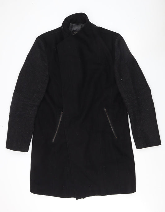 Mens UK Size L River Island Black Overcoat