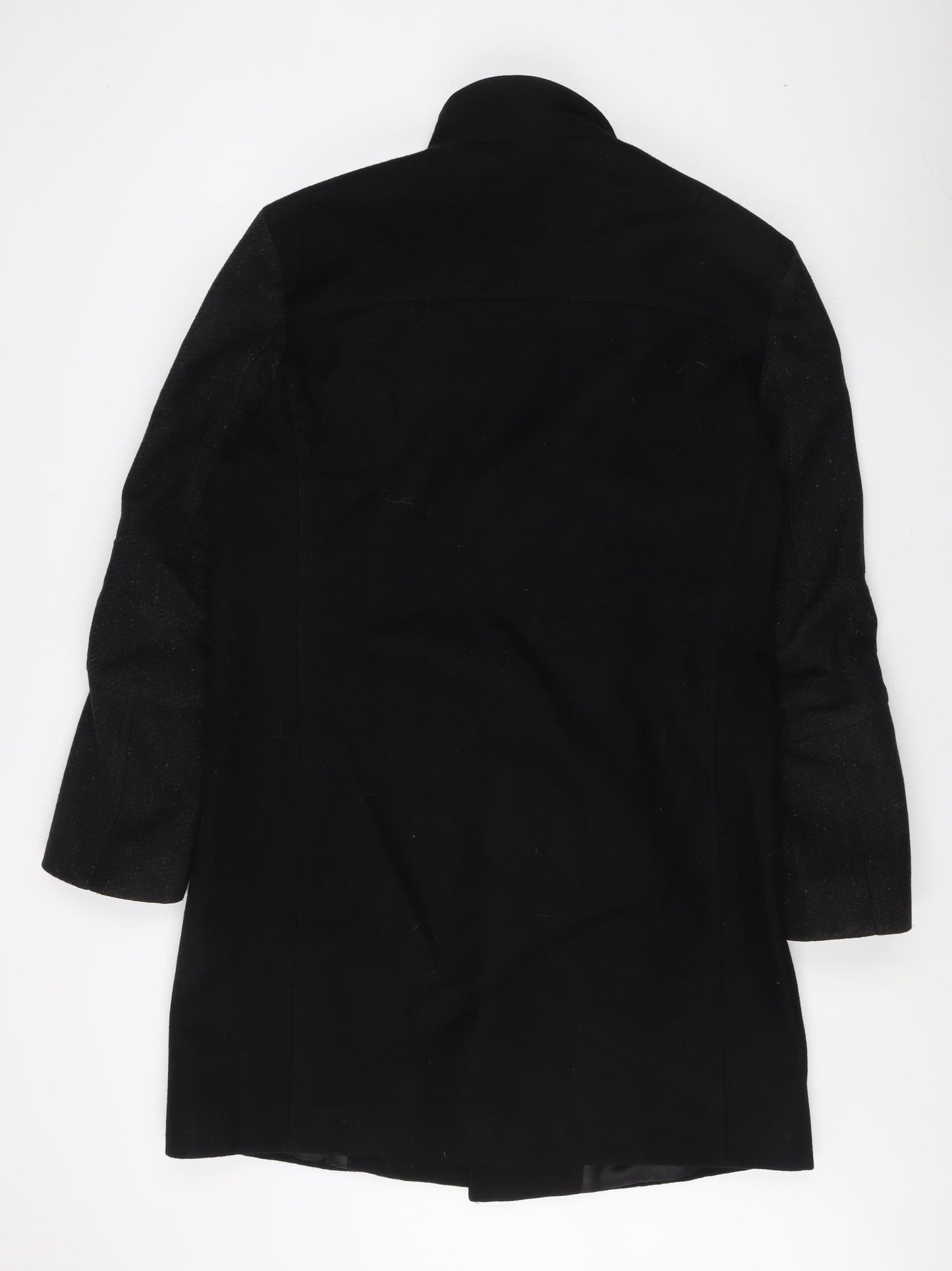 Mens UK Size L River Island Black Overcoat