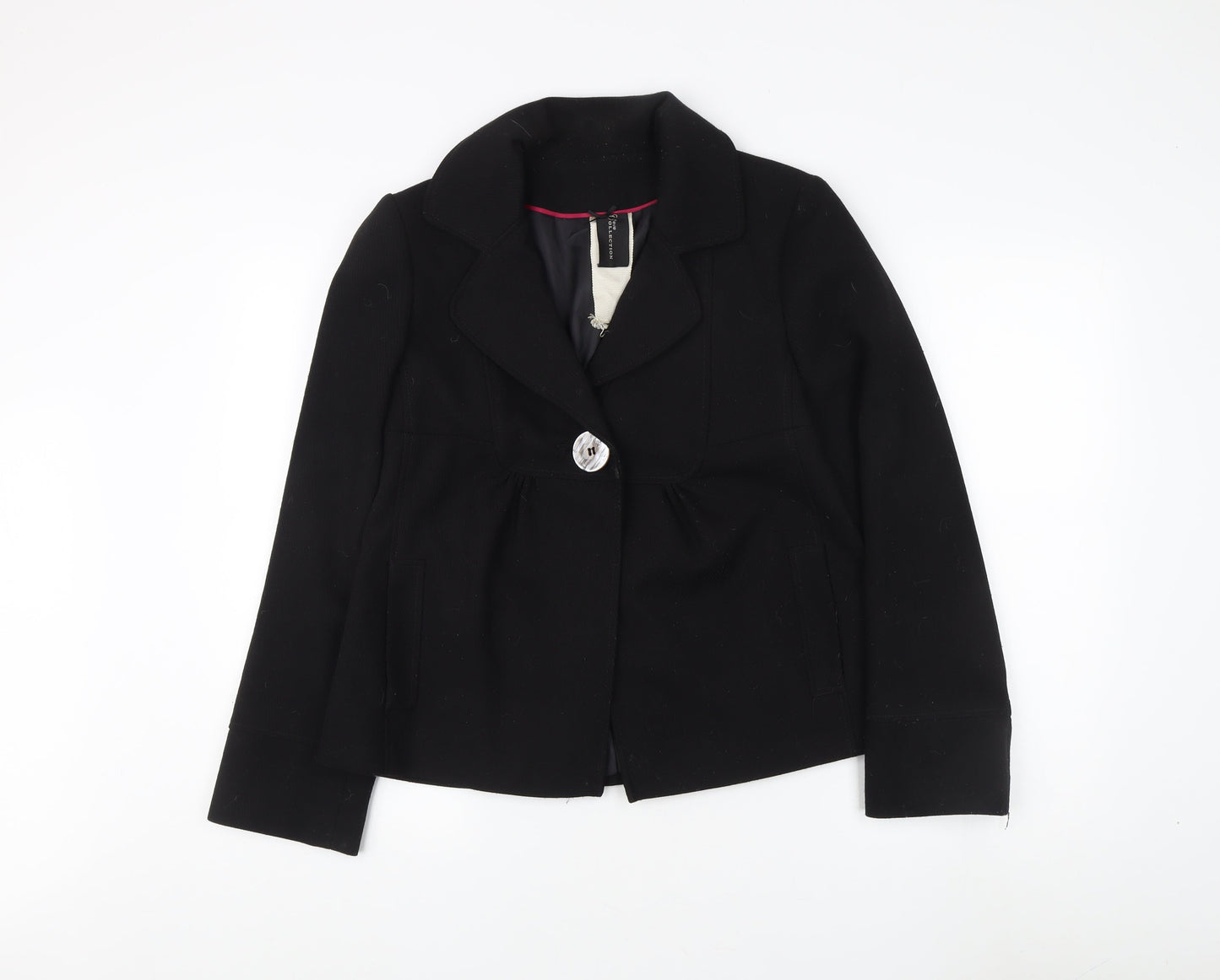 E-vie Women's Black Button Jacket Size 14