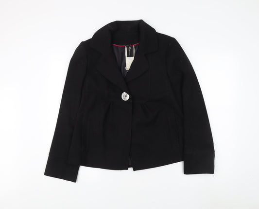 E-vie Women's Black Button Jacket Size 14