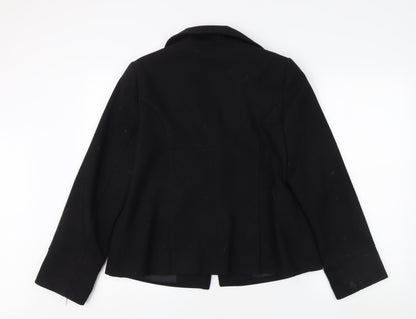 E-vie Women's Black Button Jacket Size 14