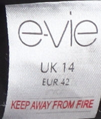 E-vie Women's Black Button Jacket Size 14