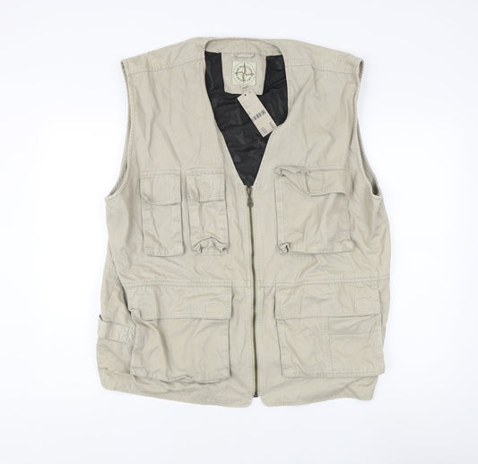Mens UK Size Medium Brand Five Company Beige Gilet
