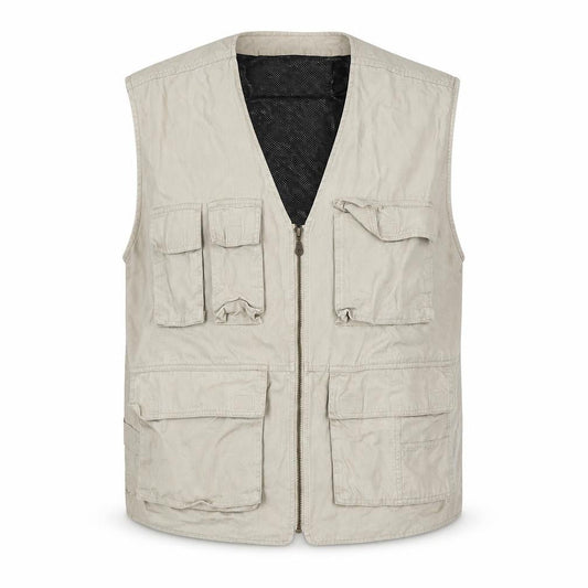 Mens UK Size Medium Brand Five Company Beige Gilet