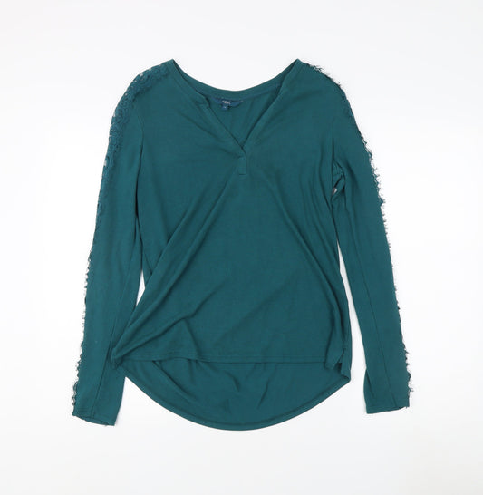 Womens UK Size 14 NEXT Green Basic T-Shirt